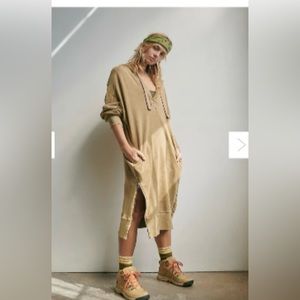 FREE PEOPLE Movement “Spur of the Moment” Hoodie Dress Large